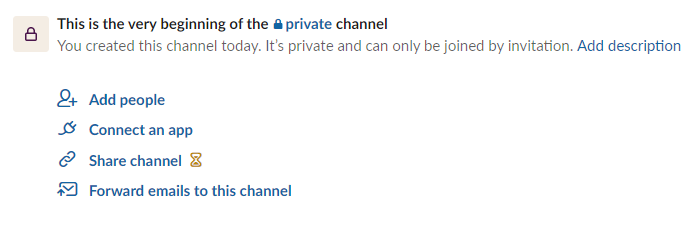 Connect slack app to private channel