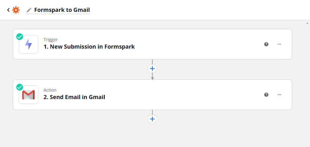 Formspark with Zapier